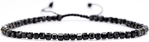 Angelstones Crystal Bracelet for Women, Natural Gemstone Small Beaded Bracelets, 3mm Faceted Cube Beads, Healing Bracelets for Women in Saudi Arabia