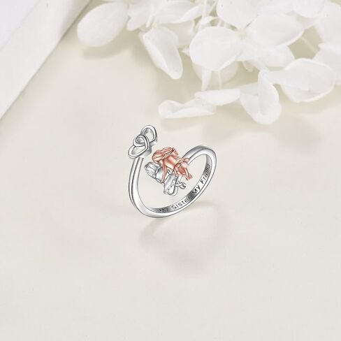 Sisters Ring for Women Bestie BFF Best Friend Ring Adjustable Size 7 Sisters Friendship Jewelry Gifts for Birthday Christmas Graduation in Saudi Arabia
