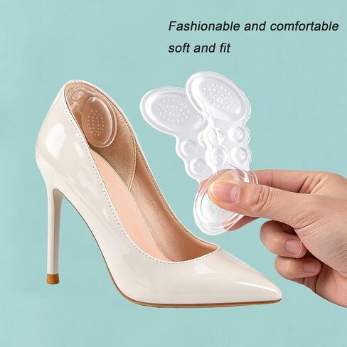Clear Silicone Heel Grips for for Men Women Shoes, Butterfly Shape Heel Pads, 3mm Thick Reusable Washable Heel Inserts, Prevent Blisters & Heel Slipping, Fits High Heels Flats Boots, 3 Pairs in Saudi Arabia