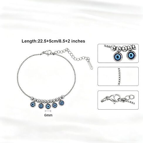 Heart/Evil Eye Anklet Bracelet Beach Ankle Bracelet Foot Jewelry Gifts for Women in Saudi Arabia