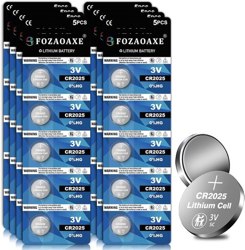 CR2025 Battery 40 Pack, CR2025 3V Lithium Battery, 10-Year Shelf Life Leak-Proof DL2025 ECR2025 BR2025 CR 2025 Batteries for Key Fob Coin Cell in Kuwait