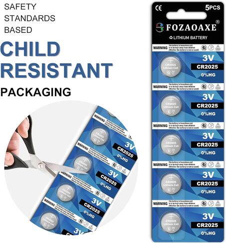 CR2025 Battery 40 Pack, CR2025 3V Lithium Battery, 10-Year Shelf Life Leak-Proof DL2025 ECR2025 BR2025 CR 2025 Batteries for Key Fob Coin Cell in Kuwait