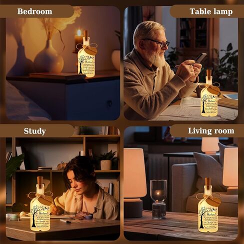 Memorial Gifts for Loss of Husband, Loss of Husband Sympathy Gift, In Memory of Husband, Bereavement Condolences Gift for Loss, Sympathy Decorative Bottle Jar Lighting in Saudi Arabia