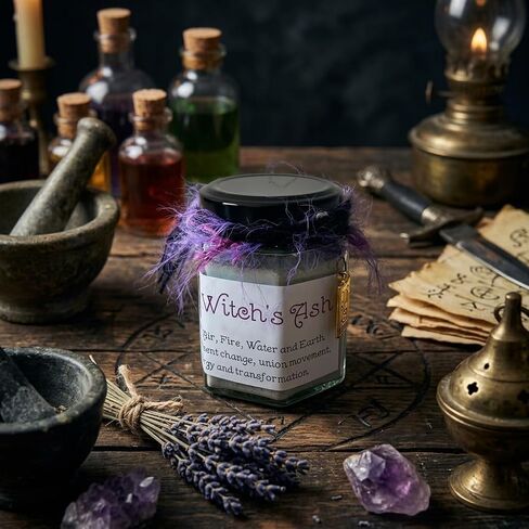 Witchcraft Ritual Kit - Graveyard Dirt, Black Salt, Crossroads Dirt & Witch's Ash Set - 4 Jars for Protection, Banishing, Divination & Spell Casting - Wiccan Altar Supplies & Pagan Gifts in Saudi Arabia