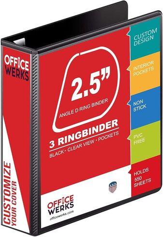 3 Ring Binder, Professional Angle D Ring Binder 4 Inch, Presentation Folder for Standard Pages 8.5 x 11 with Pockets, Crystal Clear View White Binder (4 Pack) in Saudi Arabia