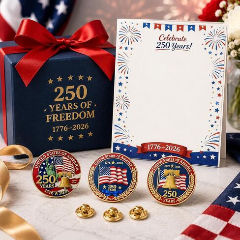 America 250 Anniversary Pin Patriotic Brooch Lapel Pin 4th of July Merchandise Celebration Jewelry Gifts for Women Men in Saudi Arabia