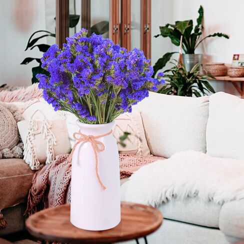 Dried Flowers Sea Lavender Bouquet - 12 inch Real Natural 1600+ Purple Statice Flowers, Dried Lavender Bundle for Arrangements, Home Decor, Wedding, DIY Party (Purple) in Saudi Arabia