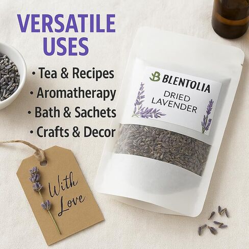 Dried Lavender – Premium Culinary Grade Lavender Buds – Whole Natural Flowers for Tea, Baking, Crafts, Skincare & Aromatherapy – 1.76 oz / 50g in Saudi Arabia