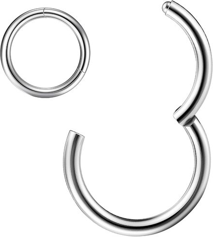 G23 Titanium Hinged Nose Rings Hoop for Women Men in Saudi Arabia