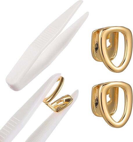 ULTECHNOVO 2 Pcs Gold Plated Single Tooth Caps, Hip Hop for Teeth Rapper Costume Accessories, Hollow Design Fake Gold Tooth for Halloween Party, Photo Prop & Cosplay in Kuwait