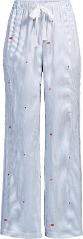 Lands' End Women's Poplin Wide Leg Sleep Pants in Kuwait
