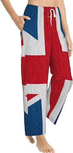 Dujiea Women's Pajama Pants With Pockets, Sleepwear Stretch Drawstring Lounge Bottoms Wide Leg Comfy Sleep Pj Bottoms Women in Kuwait