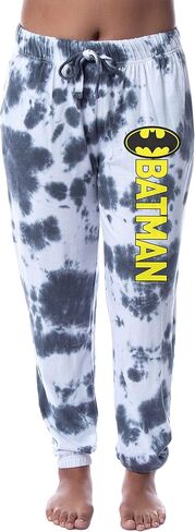 DC Comics Womens' Batman Granite Tie Dye Bat Logo Sleep Jogger Pajama Pants in Saudi Arabia