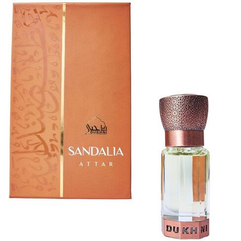 Dukhni Sandalia Attar Perfume Oil 6ml of Premium Sandalwood Oil, Authentic Sandalwood fragrance oil for Men & Women | Luxurious Islamic Gift | Alcohol-Free & Vegan in Kuwait