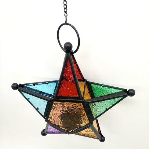 Hanging Star Tealight Candle Holder, Morocco Art Candle Stand, Decorative Lantern for Home, Dining Table, Living Room, Coffee, Table Centerpiece in Saudi Arabia