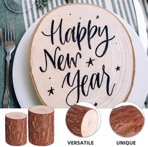STOBAZA 3pcs Decorative Wooden Stakes Small Tree Stand Base Tree Stump Candelabras Tea Light Candle Holders Candle Stick Holder Wood Stump Prop Wooden Tea Light Holder Brown Chinese Fir in Kuwait