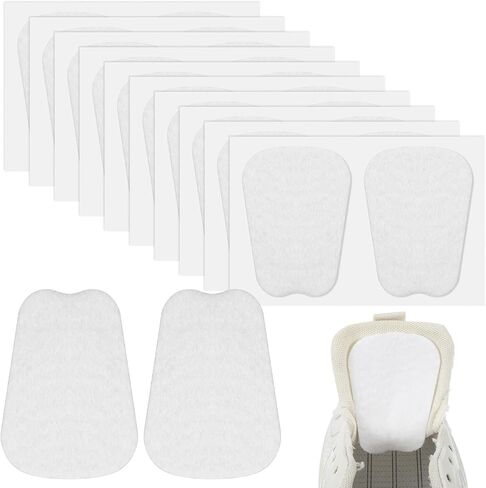 10 Pairs Tongue Pads, Felt Tongue Pads for Loafers, Soft Adhesive Thick Shoe Tongues Pad for Men and Women,White in Kuwait