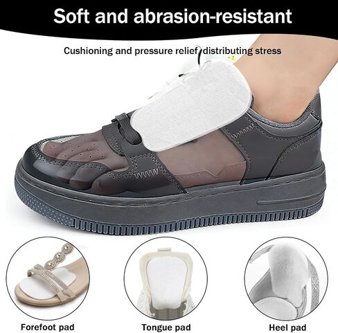10 Pairs Tongue Pads, Felt Tongue Pads for Loafers, Soft Adhesive Thick Shoe Tongues Pad for Men and Women,White in Kuwait