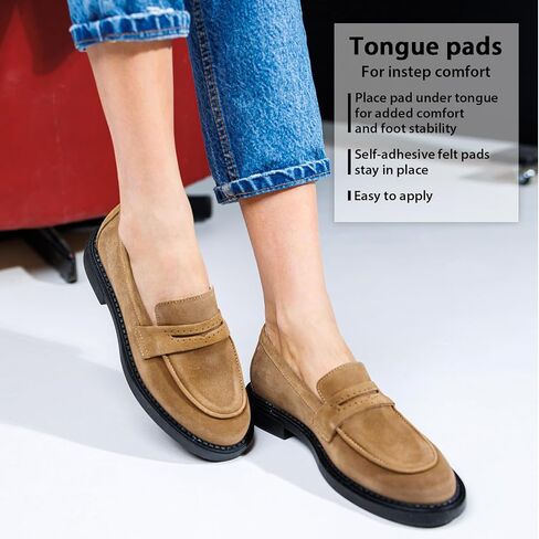 10 Pairs Tongue Pads, Felt Tongue Pads for Loafers, Soft Adhesive Thick Shoe Tongues Pad for Men and Women,White in Kuwait