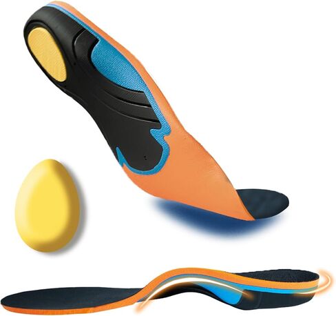 Plantar Fasciitis Relief Insoles Men Women High Arch Support Shoe Inserts,240+lbs Comfort EVA Orthotics Insert Absorb Shock Work Boot Shoe Insole for Flat Feet, Pronation, Heel & Foot Pain in Kuwait