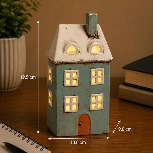 Village Pottery Tall House Tealight Holder in Saudi Arabia