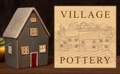 Village Pottery Tall House Tealight Holder in Saudi Arabia