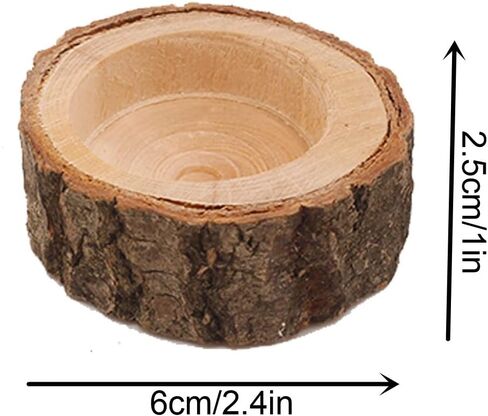 12 Pack Wooden Tealight Candle Holders, Rustic Wood Votive Tealight Holder Personalized Tea Light Candle Holder Candlestick for Table Wedding Party Birthday Holiday Decoration in Saudi Arabia