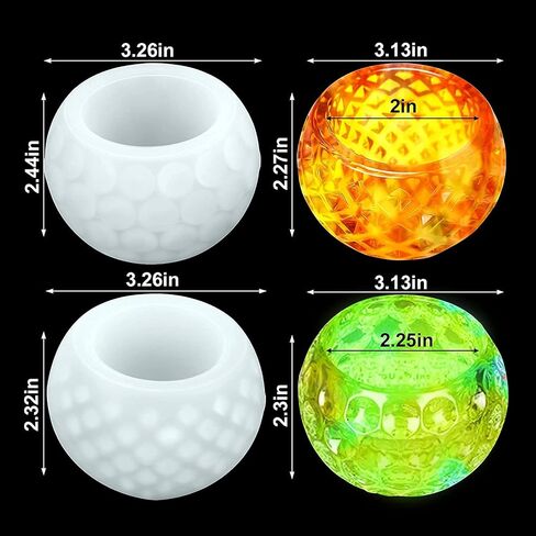 Vilihkc Tealight Candles Holders Resin Mold, Votive Bowl Candleholders Silicone Molds Candlestick Epoxy Casting Mold for DIY Jewelry Box, Wedding Centerpiece Table Decorations, Home Table Decor in Saudi Arabia