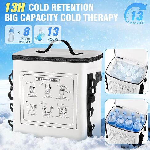 Upgraded Ice Machine for Knee After Surgery,3.0 Portable Cold Therapy Machine for Knee Replacement,Ice Compression Knees Machine for Hip,Cold Therapy Machine with 6 Timer,Electric Ice Pack for Knees in Kuwait