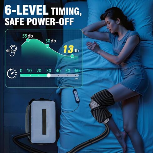 Upgraded Ice Machine for Knee After Surgery,3.0 Portable Cold Therapy Machine for Knee Replacement,Ice Compression Knees Machine for Hip,Cold Therapy Machine with 6 Timer,Electric Ice Pack for Knees in Kuwait