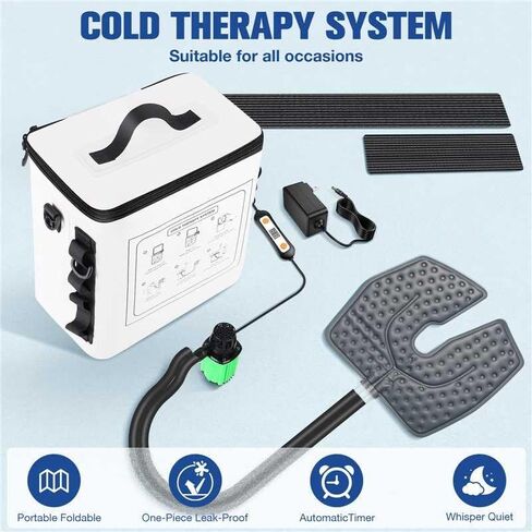 Upgraded Ice Machine for Knee After Surgery,3.0 Portable Cold Therapy Machine for Knee Replacement,Ice Compression Knees Machine for Hip,Cold Therapy Machine with 6 Timer,Electric Ice Pack for Knees in Kuwait