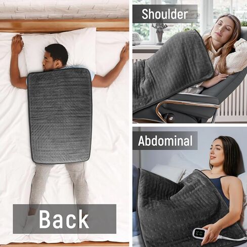 Extra Large Heating Pad for Back Pain Relief, 32"x24" King Size Electric Heating Pad for Period Cramps & Body Shoulder Legs Knee Feet, 6 Heat Settings, Auto-Off, Machine Washable, Gifts for Women Men in Saudi Arabia