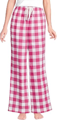 Lands' End Women's Poplin Wide Leg Sleep Pants in Kuwait