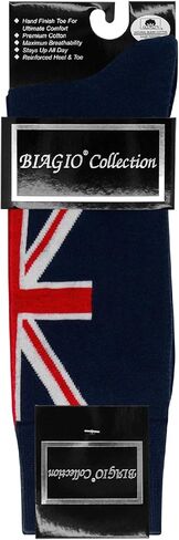 1 Pair of Biagio Men's BRITISH Flag Great Britain UK Mens COTTON Dress SOCKS in Saudi Arabia