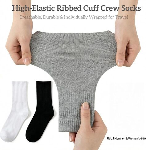 Bulk Socks Individually 18/12 Pairs Packed Disposable Unisex, Portable Socks for Travel Trip Camping Hotel Homeless in Saudi Arabia