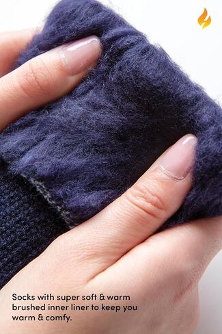 HEAT HOLDERS Men's Cream Block Twist LITE Socks| Warm + Soft, Hiking, Cabin, Cozy at Home| 5X Warmer Than Cotton Socks in Kuwait