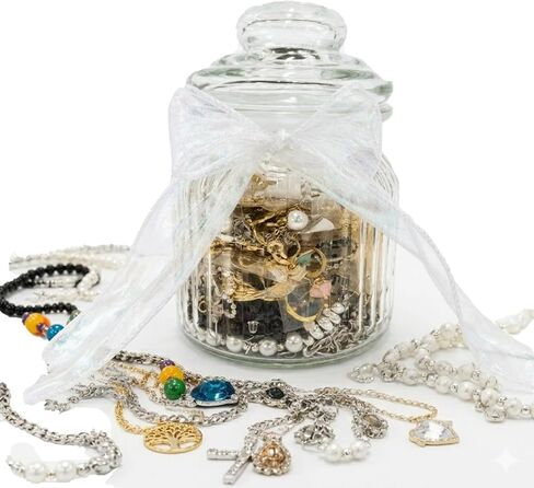 Mystery Jewelry Jar, Surprise Vintage Jewelry Set for Women, Jewelry Mystery Jar Gift Set Including Earrings Necklaces Bracelets/Anklets Rings Kracelet, Unique Birthday in Saudi Arabia