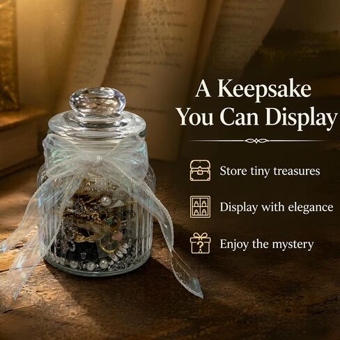 Mystery Jewelry Jar, Surprise Vintage Jewelry Set for Women, Jewelry Mystery Jar Gift Set Including Earrings Necklaces Bracelets/Anklets Rings Kracelet, Unique Birthday in Saudi Arabia