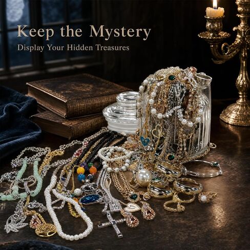 Mystery Jewelry Jar, Surprise Vintage Jewelry Set for Women, Jewelry Mystery Jar Gift Set Including Earrings Necklaces Bracelets/Anklets Rings Kracelet, Unique Birthday in Saudi Arabia