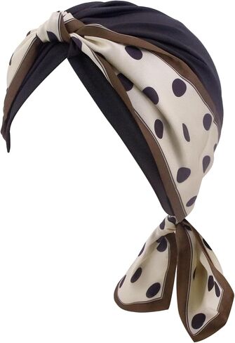 Erinaco Women Sparkle Sequin African Turban Bow Knot Pre-Tied Cap Pleated Ruffle Bonnet Beanie Hat Headwrap Skull Caps in Saudi Arabia