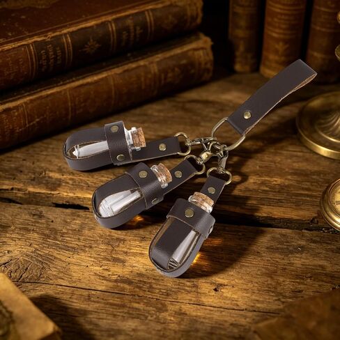 Cork Potion Bottle Cosplay Belt Accessories, Include 3 Potion Bottles with Holder Ren Faire Magic Cork Bottles Medieval Steampunk Renaissance Witch Props Costume Accessories for Parties in Saudi Arabia