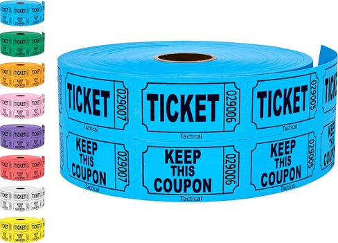 Tacticai 1000 Blue Raffle Tickets, Double Roll, Ticket for Events, Entry, Class Reward, Fundraiser & Prizes in Saudi Arabia