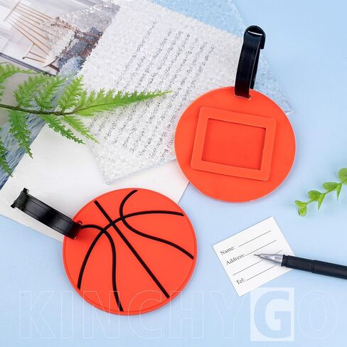 2 Pack Basketball Silicone Luggage Tags Funny for Travel Suitcases Backpacks Bags in Saudi Arabia
