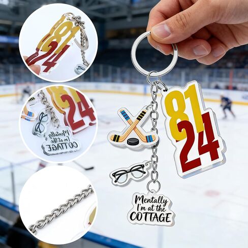 Hearted Merch Keychain 24 & 81 Gifts for Women Men - Heated Merchandise Keychain 24 81 for Fans in Saudi Arabia