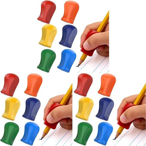 The Pencil Grip Original Pencil Gripper, Universal Ergonomic Writing Aid For Righties And Lefties, Colorful Pencil Grippers, Assorted Colors, 6 Count - TPG-11106 in Kuwait