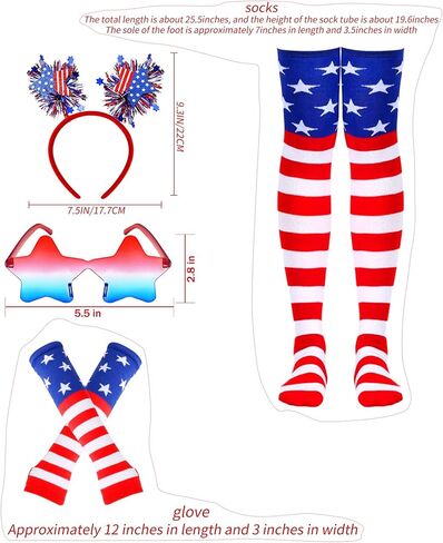 5PCS 4th of July Tutu Set, Red White and Blue Tutu Outfits, Women Patriotic Costume Complete for Independence Day, Halloween Party in Saudi Arabia