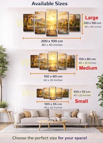 5 Piece Canvas Wall Art Walking Tiger Jungle Forest Wildlife Canvas Prints Big Cat Nature Artwork Modern Wall Decor for Living Room Bedroom Office Home Decoration - Framed in Saudi Arabia