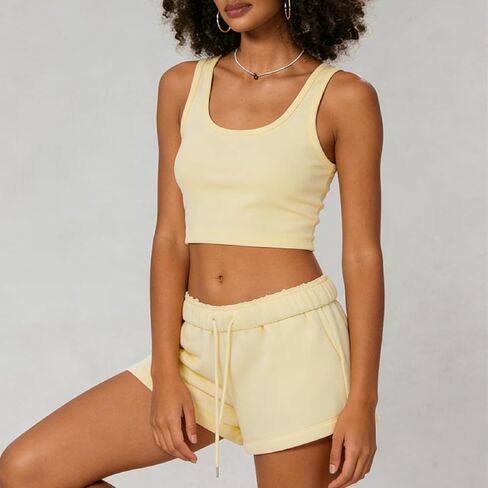 Women Cute SweatShorts Low Rise Wide Leg Lounge Shorts Teen Girls Preppy Sweat Shorts Y2K Going Out Micro Bottoms in Saudi Arabia