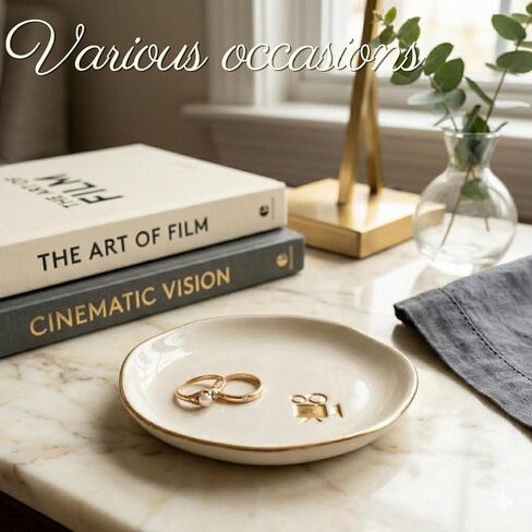 InnoBeta Movie Lovers Gifts for Women, Ceramic Jewelry Tray Decorative Trinket Dish for Rings Earring in Saudi Arabia