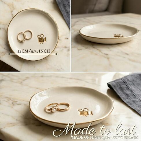 InnoBeta Movie Lovers Gifts for Women, Ceramic Jewelry Tray Decorative Trinket Dish for Rings Earring in Saudi Arabia